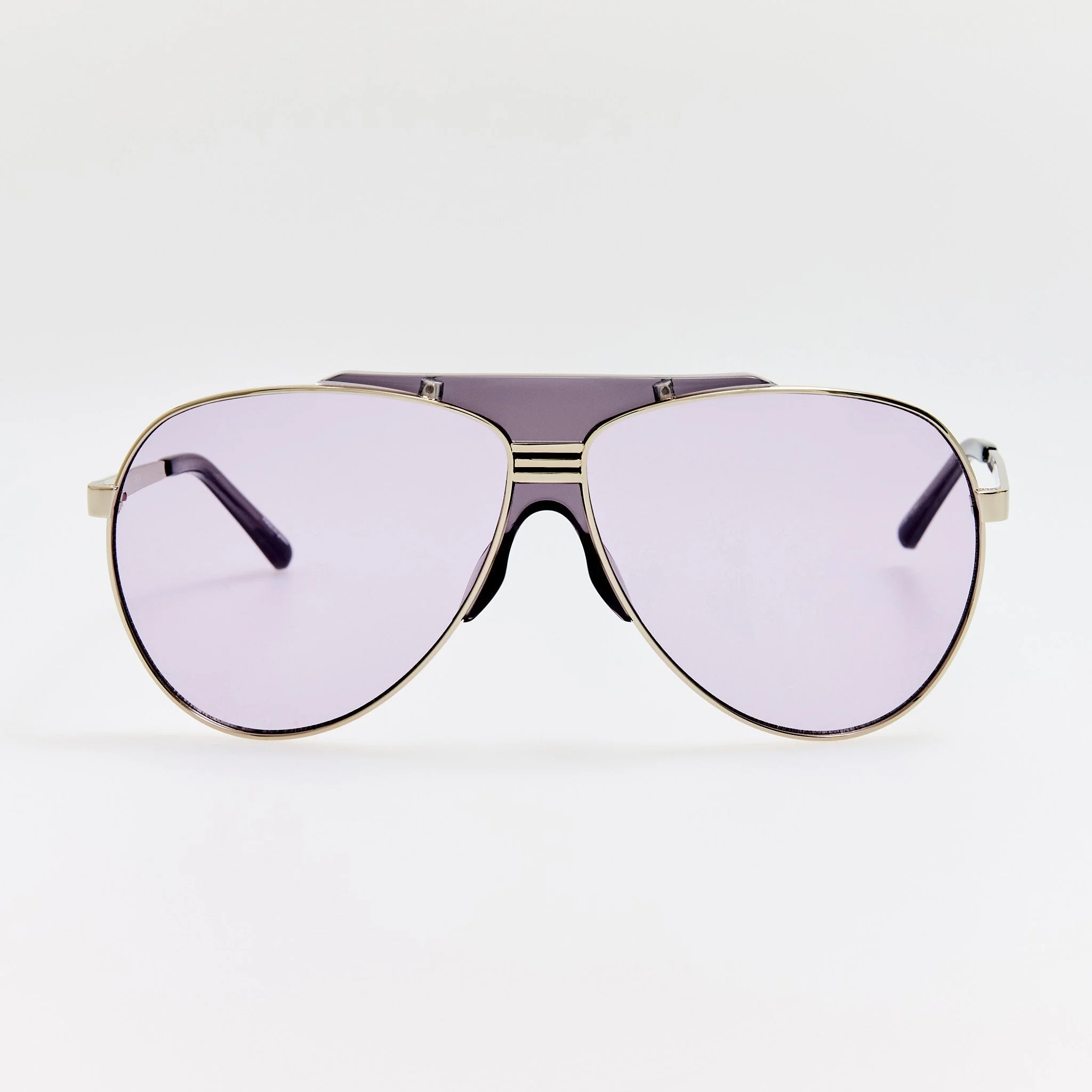 Amelia Sunglasses in Silver and Purple - 1