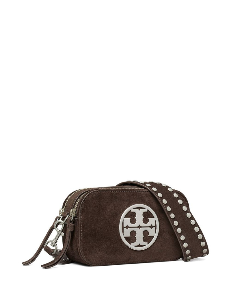 mini Miller logo-studded suede crossbody bag 3
