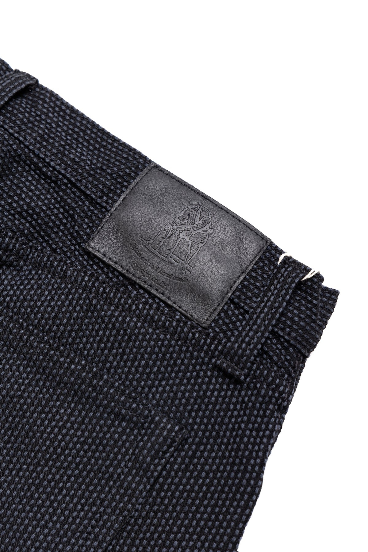 1170-1-BK Sashiko 5P Pants Loose Fit - Grey x Black - 7
