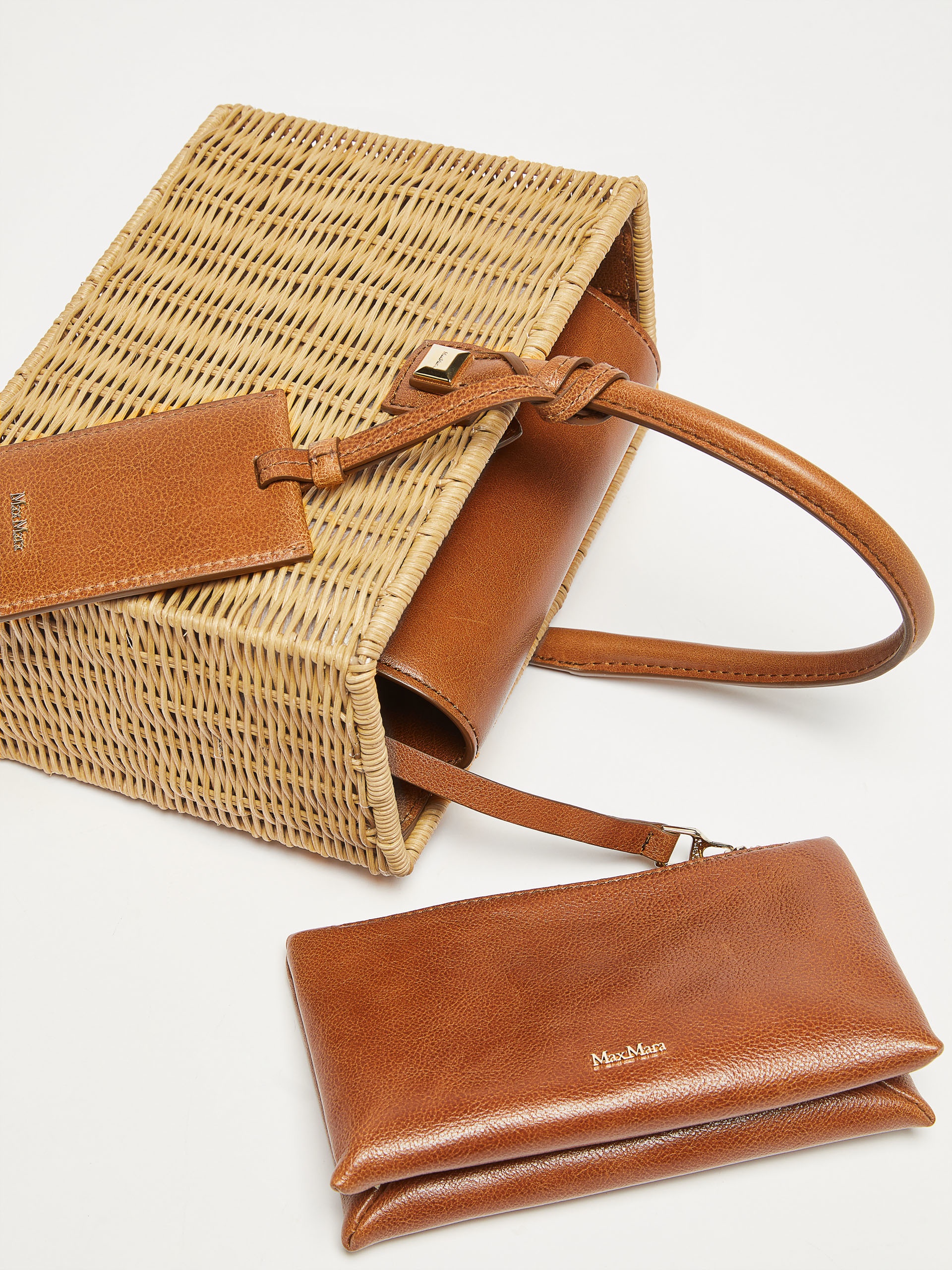 CESTOSWICKER Rattan and leather basket - 4