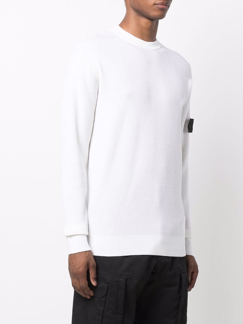 logo-patch crew neck pullover - 3