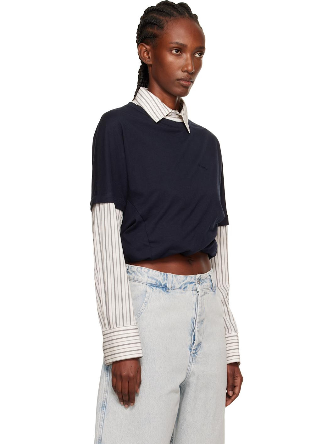 Navy Layered Twist Top - 2