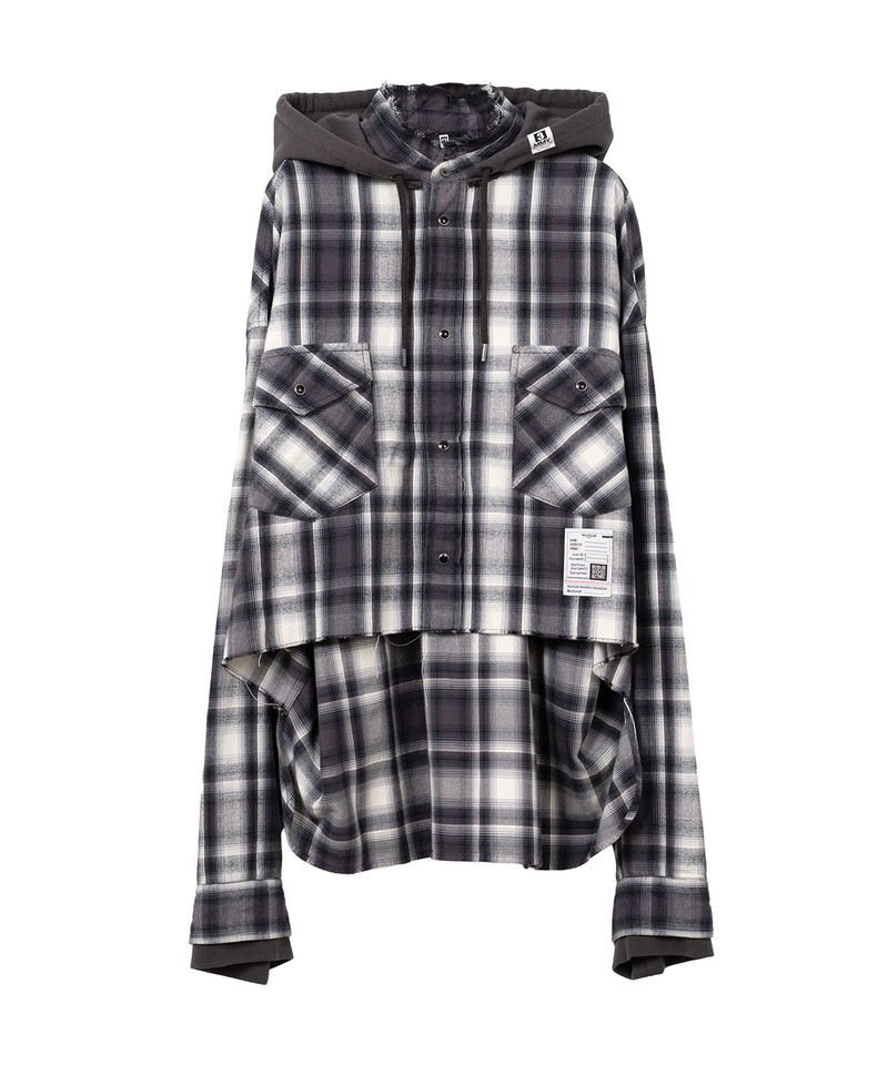 Hoodie Combine Checkered Shirt 25