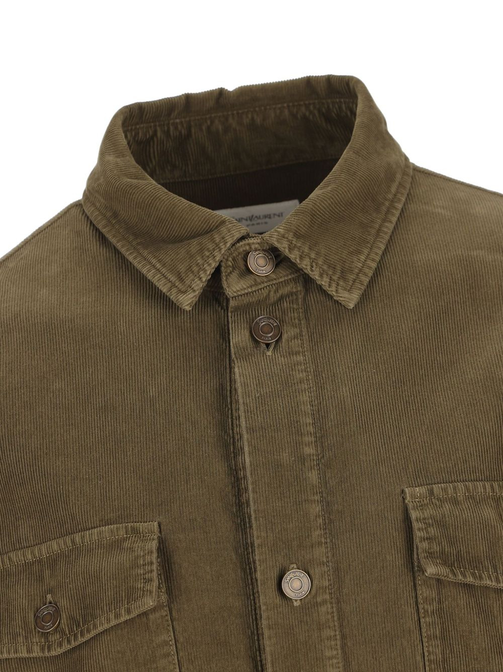 corduroy flap-pocket shirt - 3