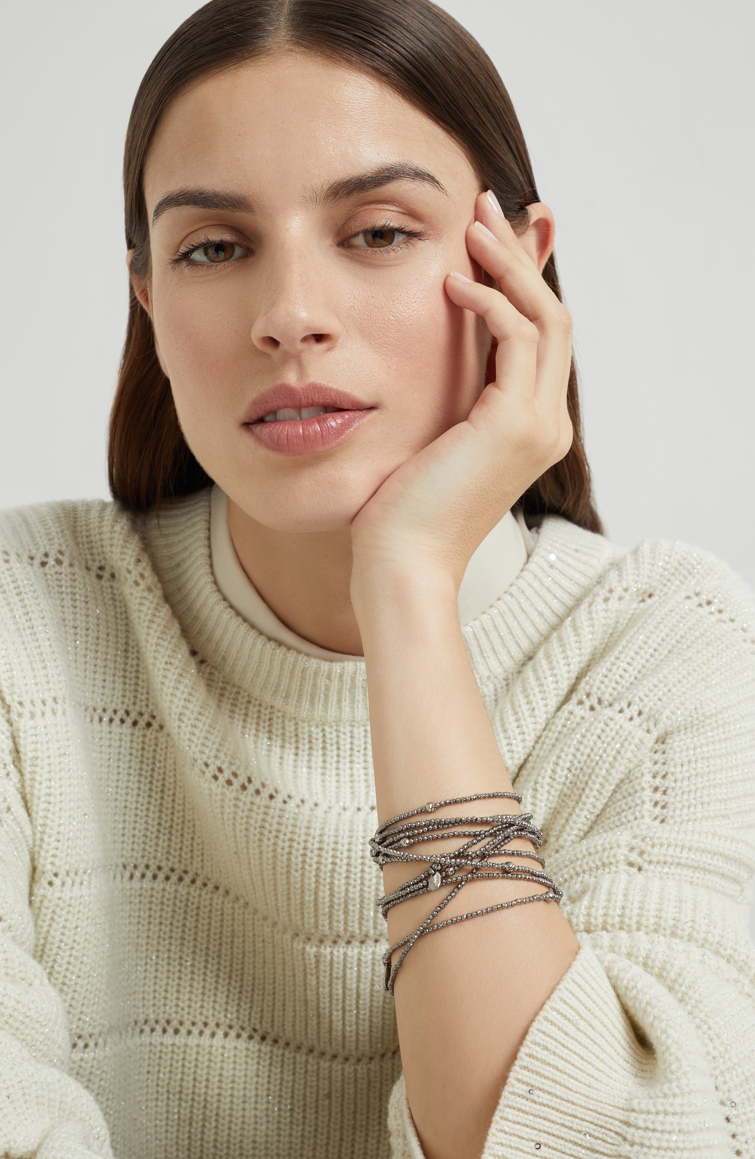 Brunello Cucinelli Wrap Bracelet in Silver at Nordstrom - 4