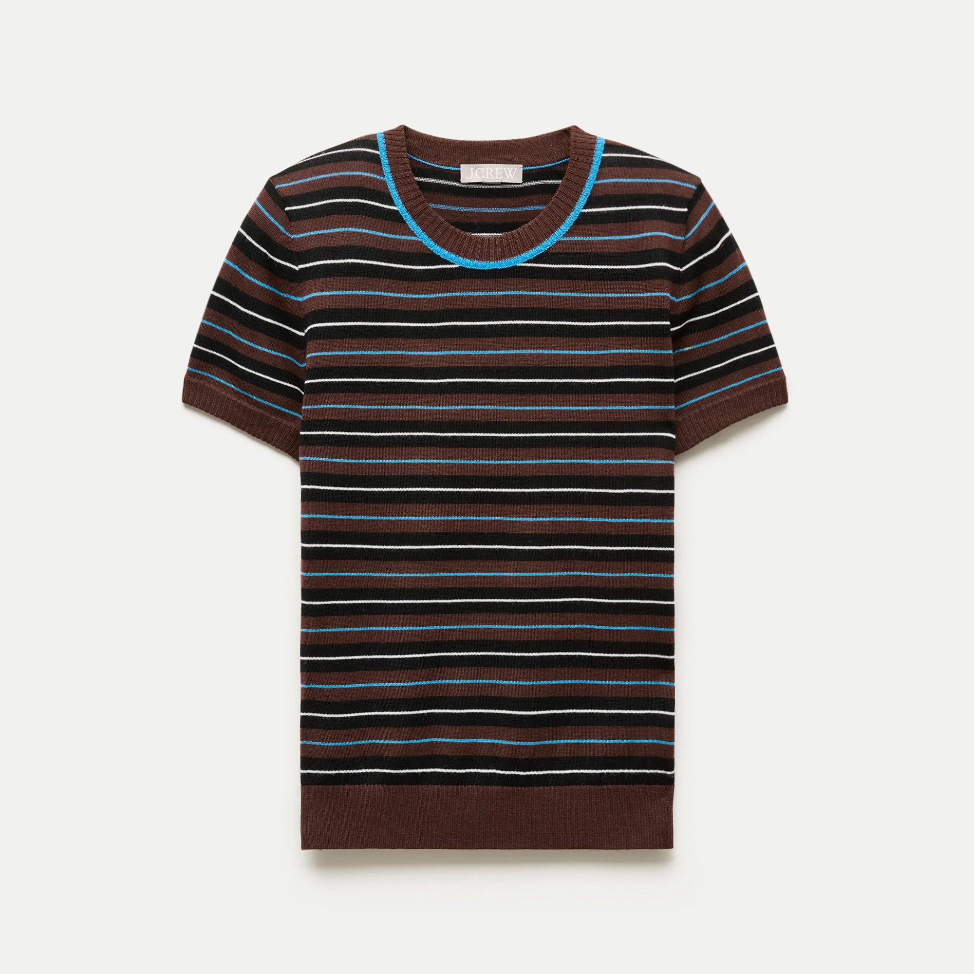 Sweater-tee in striped merino wool - 1