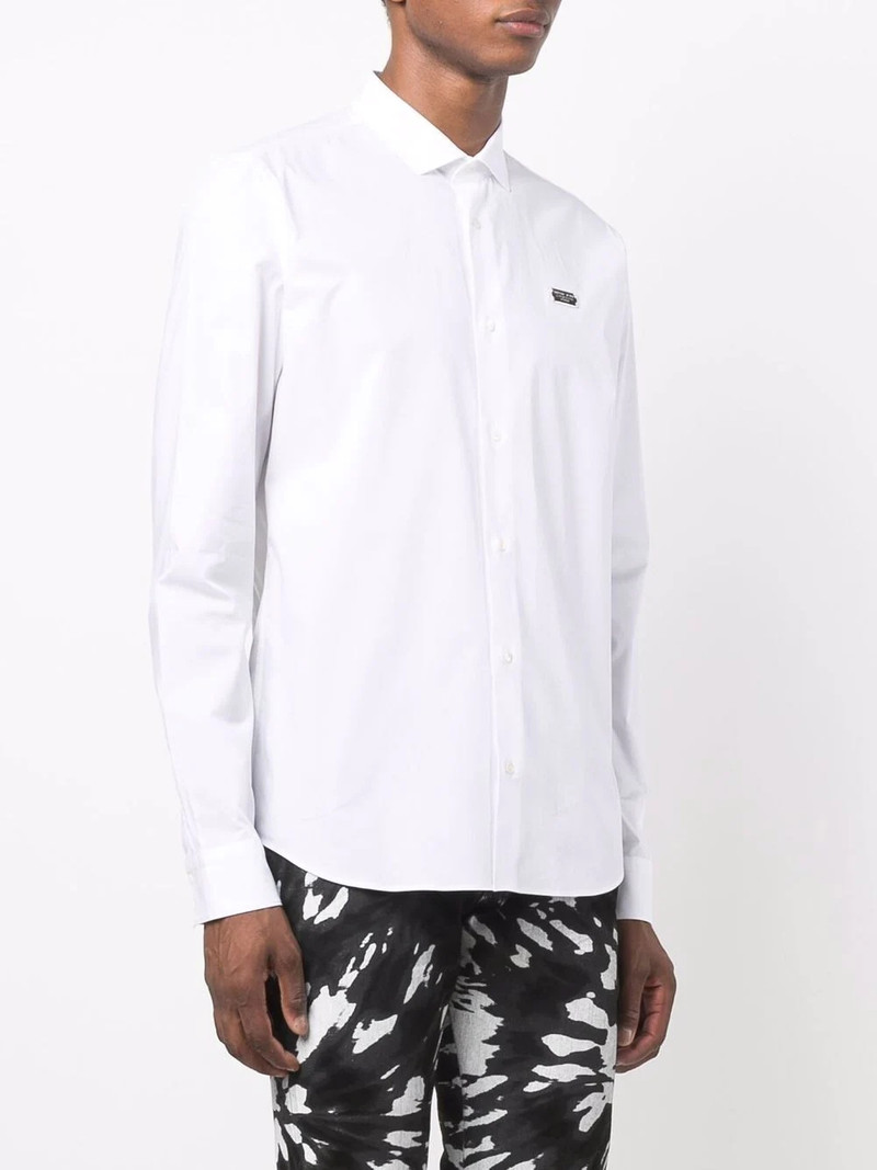 logo-plaque button-up shirt 3