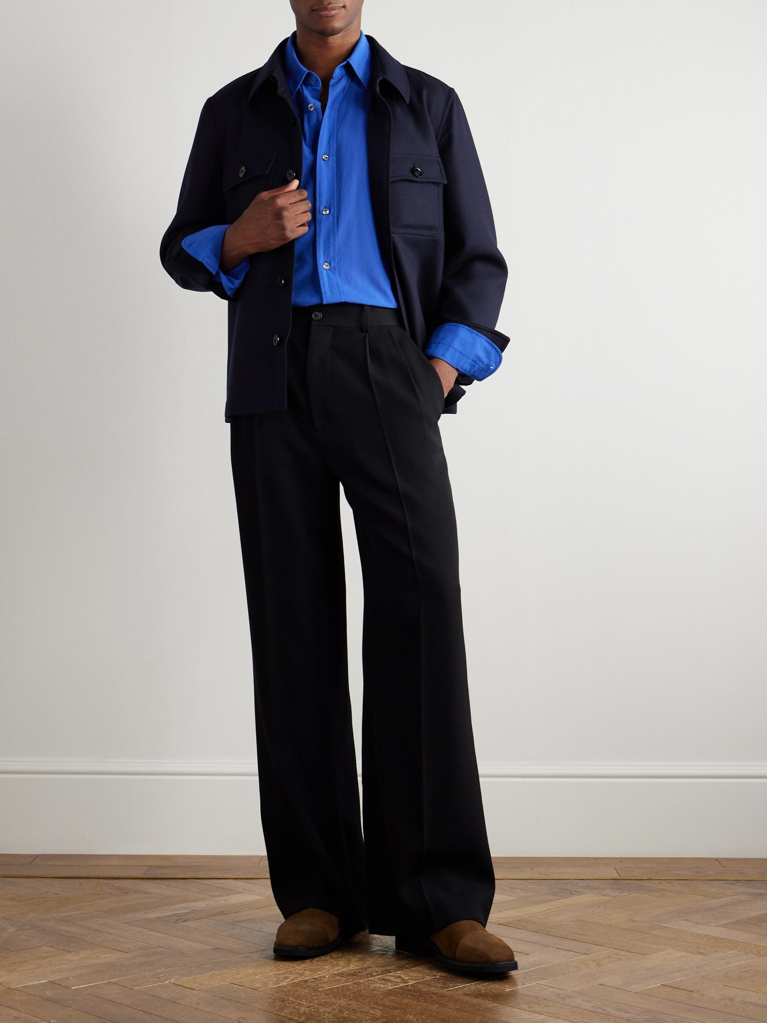 Cotton-Voile Shirt Blue - 2