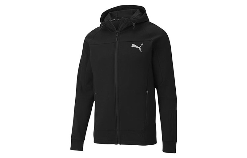 PUMA PUMA Evostripe logo Zipper Hooded Jacket Black 582725-01 outlook