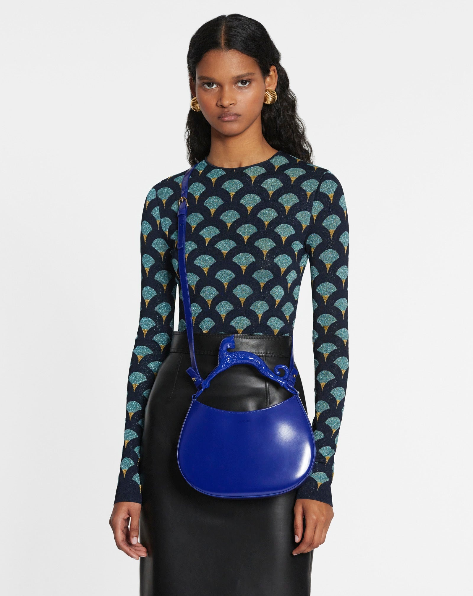 LEATHER PM HOBO CAT BAG - 2