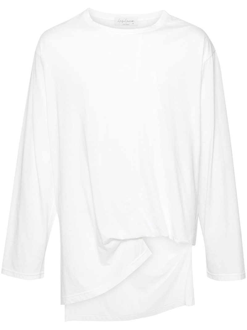asymmetric cotton T-shirt 1
