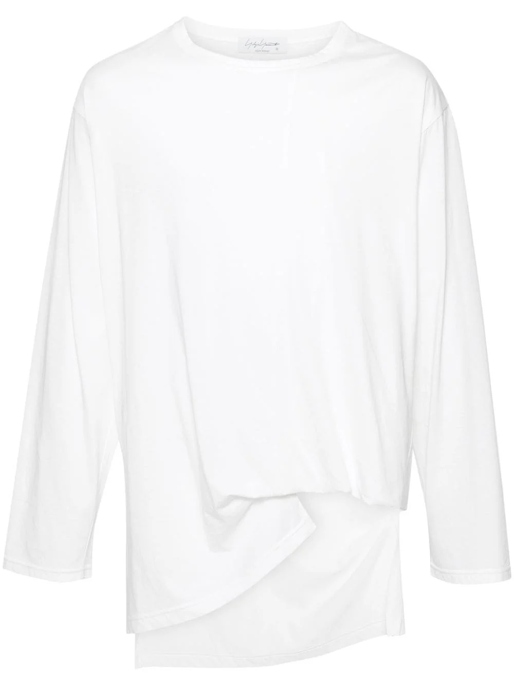 asymmetric cotton T-shirt - 1