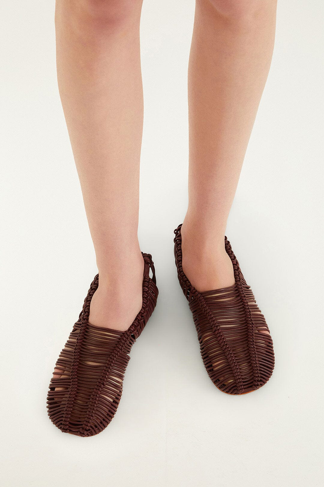 Brown Macrame Mary Jane Ballerina - 5