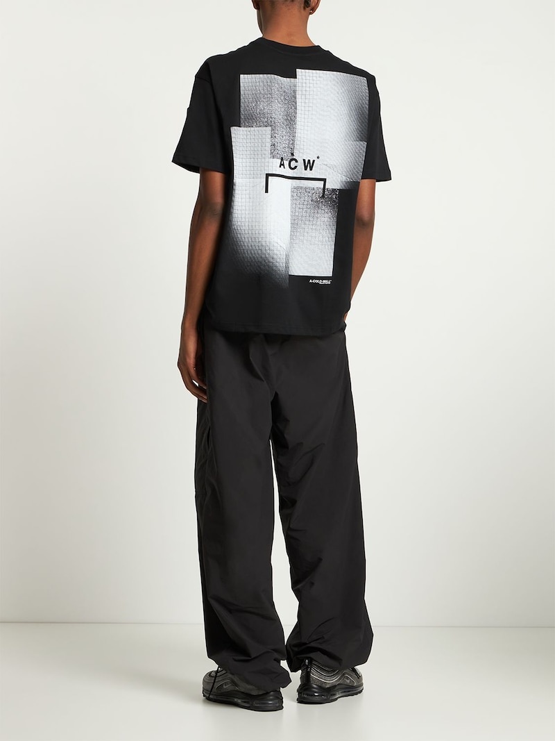 BRUTALIST PRINT COTTON JERSEY T-SHIRT - 2