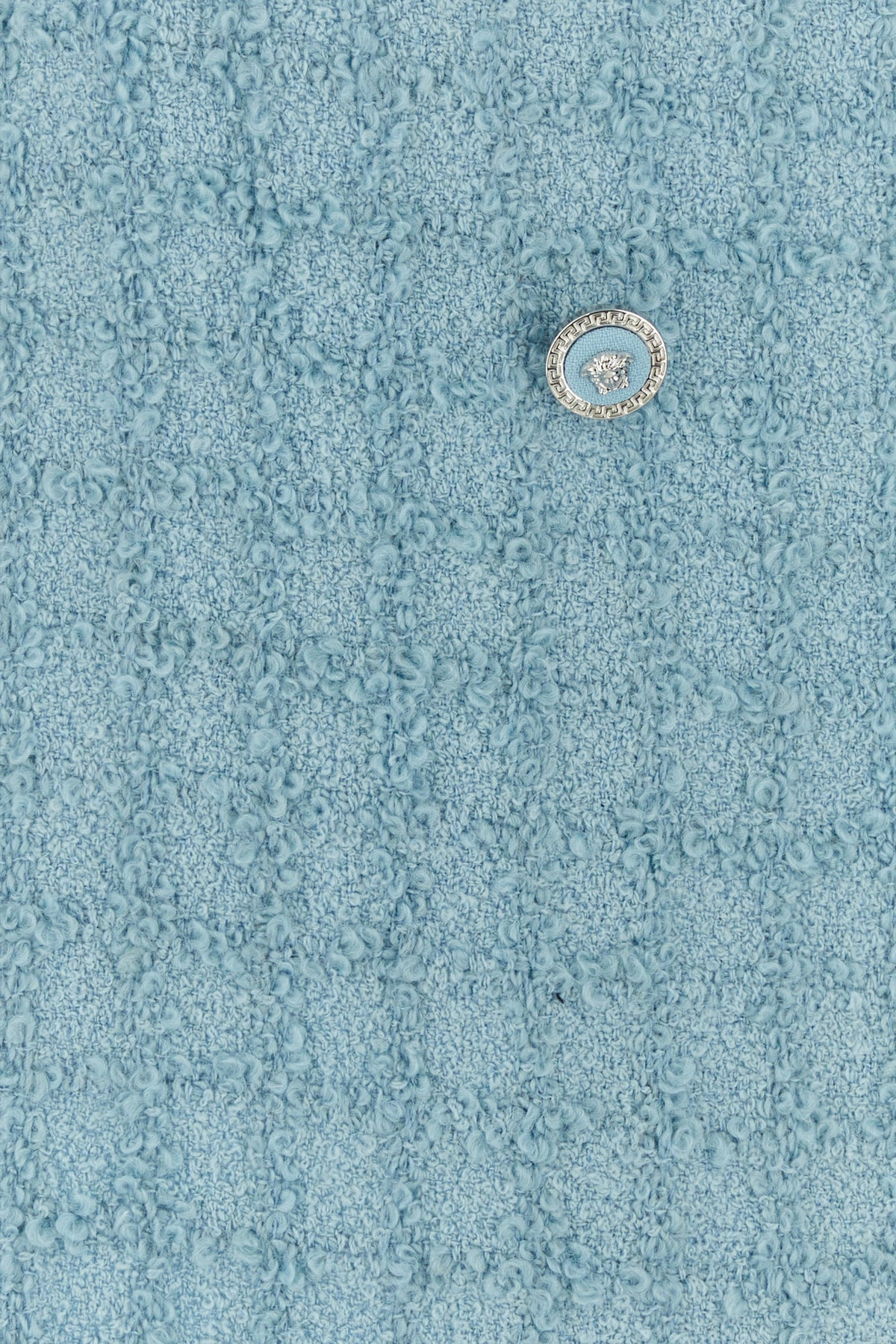 Light-blue boucle mini skirt - 5