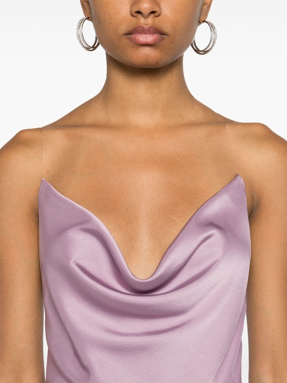 Evergreen invisible-strap slip dress - 5