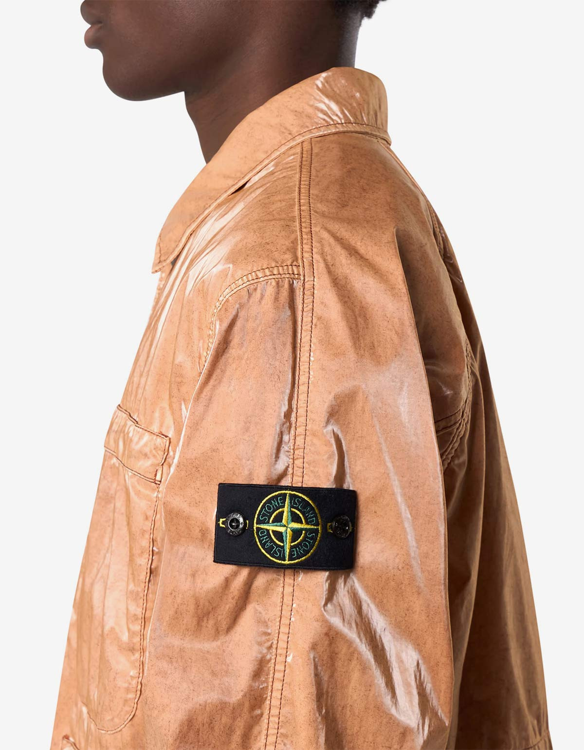Stone Island Mussola Prismatica ‘Pietra’ Brown Coach Jacket - 7
