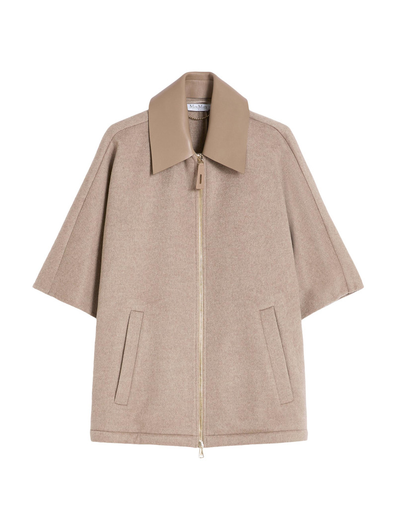 Women's Double Faced Cashmere Broadcloth Cape - Tawny Bronze Brown 1
