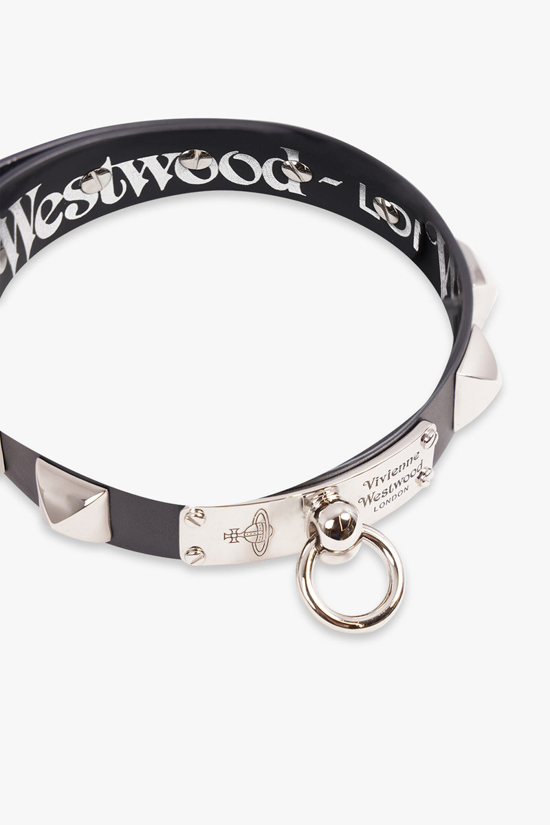 Vivienne Westwood POLLY STUD CHOKER | BLACK/SILVER outlook