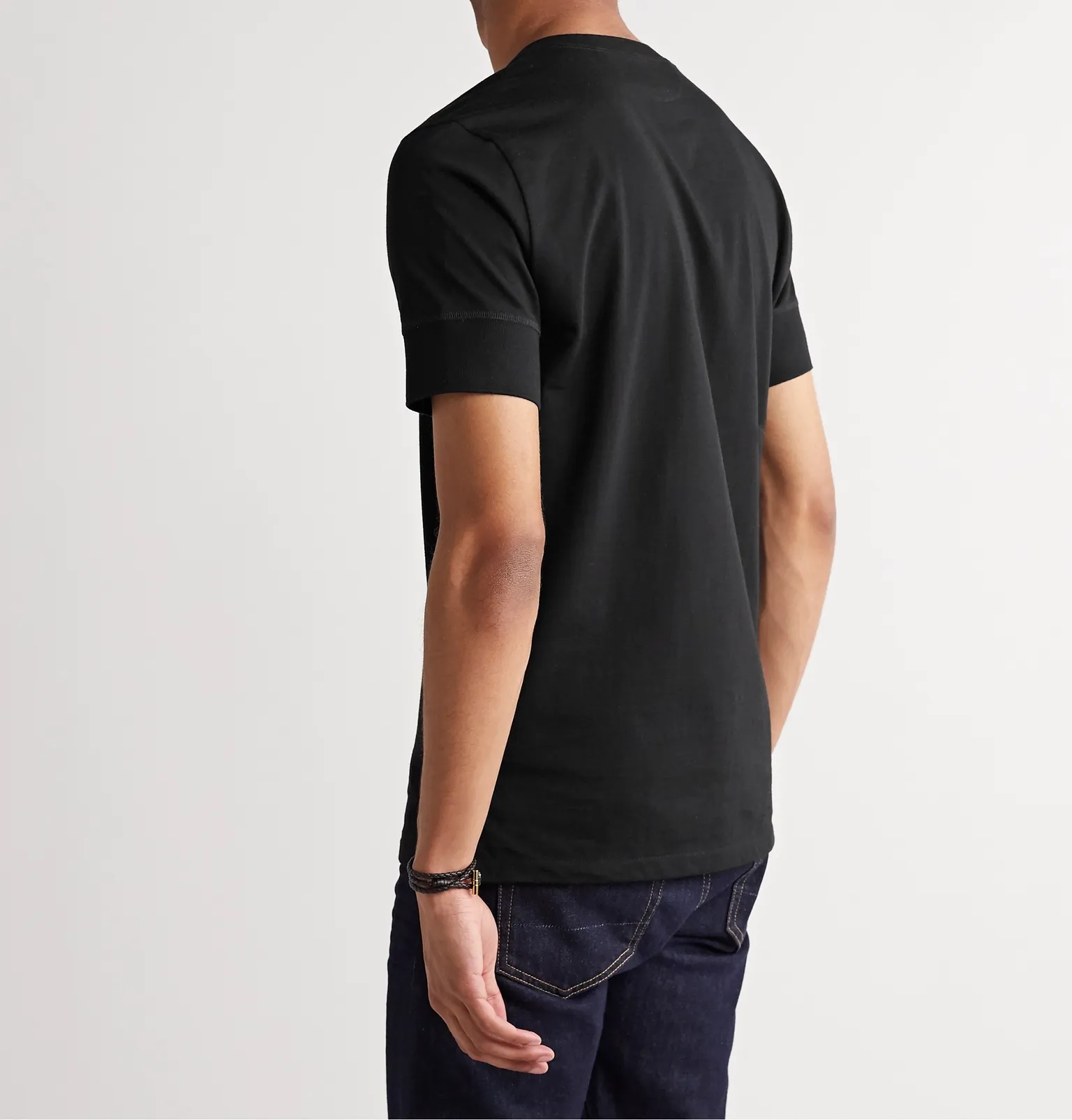 Slim-Fit Cotton-Jersey Henley T-Shirt - 4