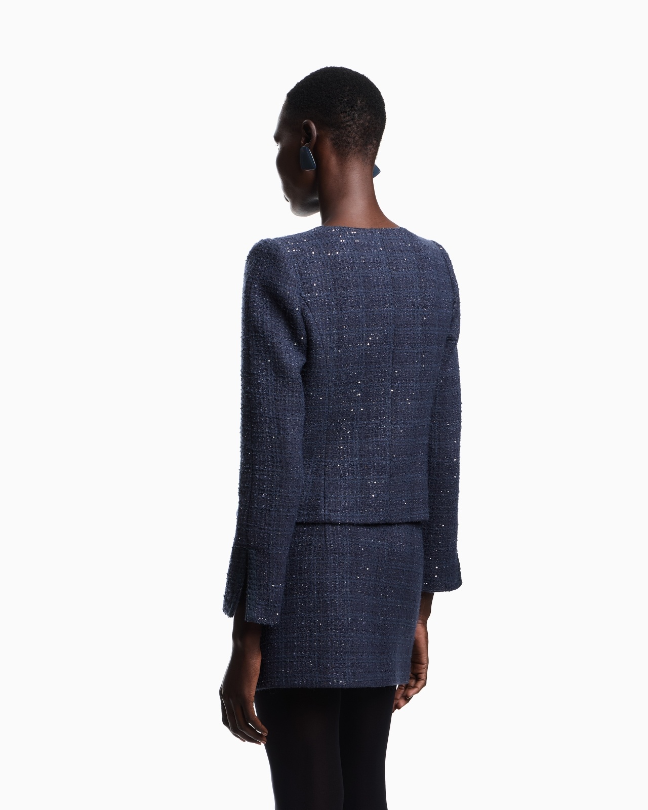 LUREX TWEED ZIP-UP JACKET WITH MICRO SEQUINS - 3