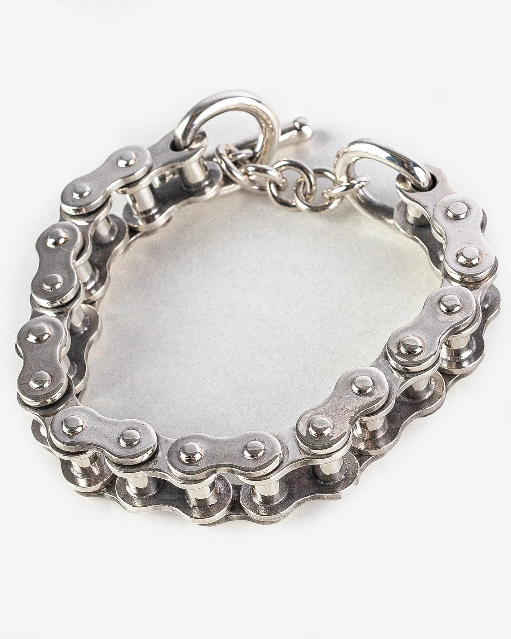 IHSI-02 "MOTORCYCLE CHAIN" BRACELET - STERLING SILVER - 1