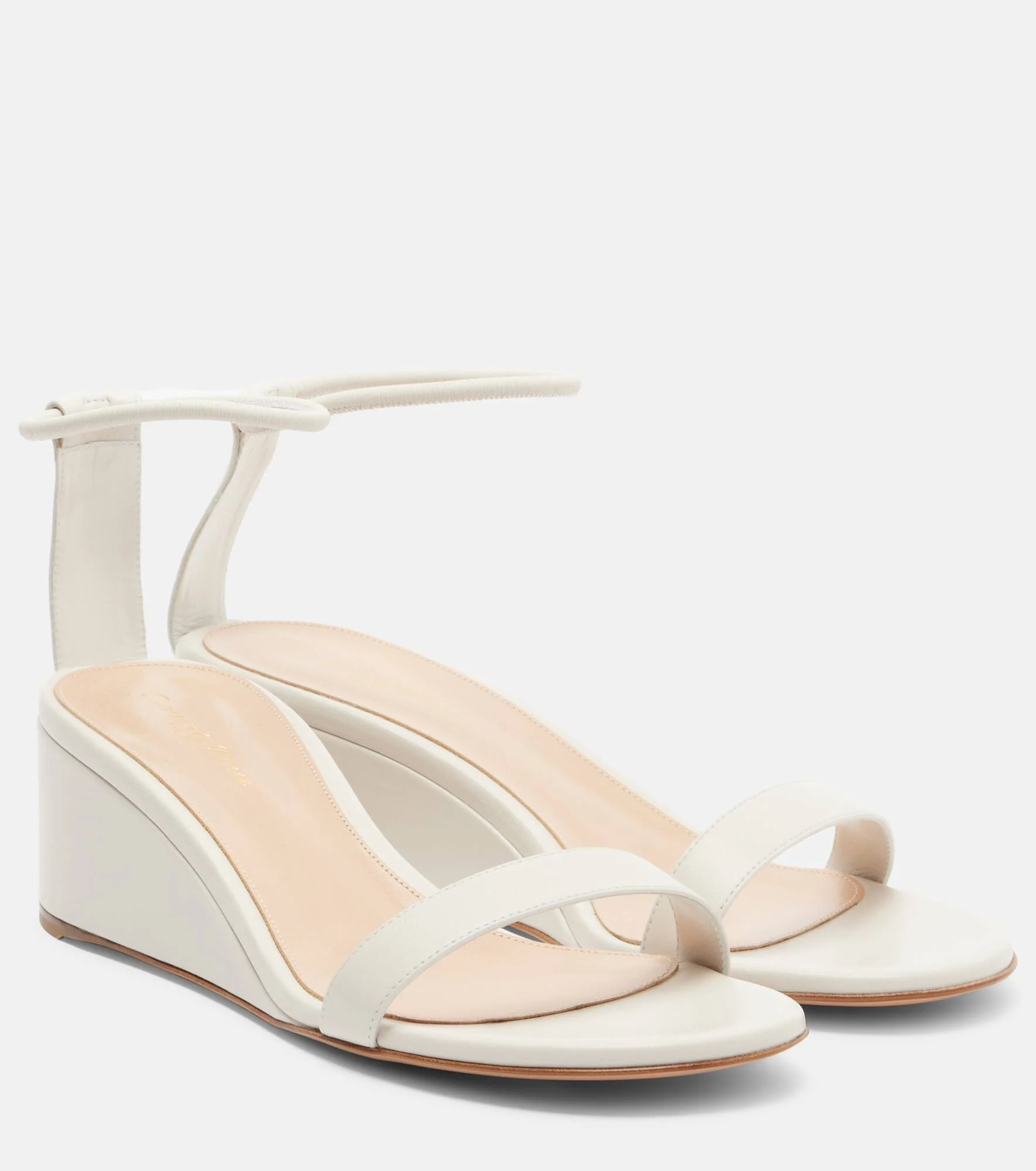 Leather wedge sandals - 1