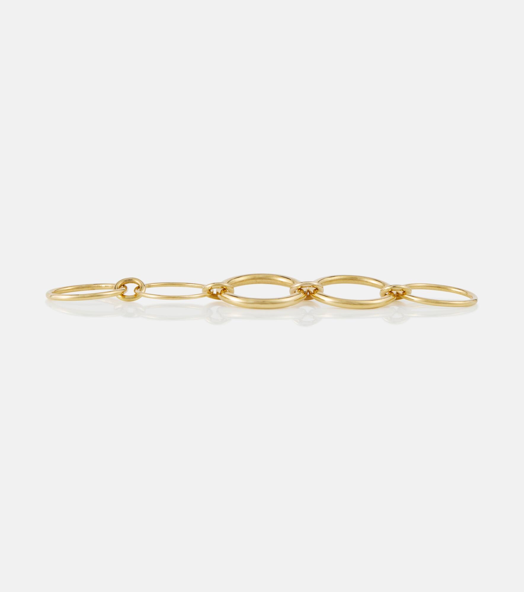 Aquarius 18kt gold linked rings - 4