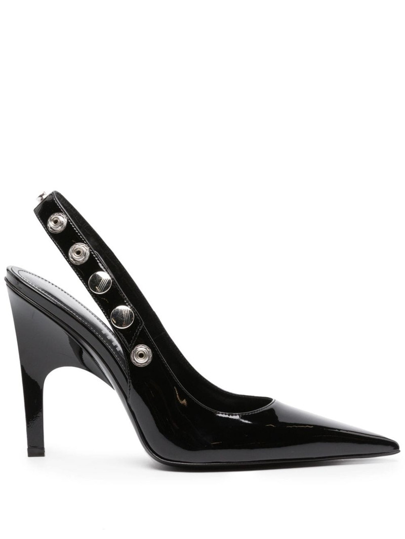 105mm stud-embellished patent leather pumps 1