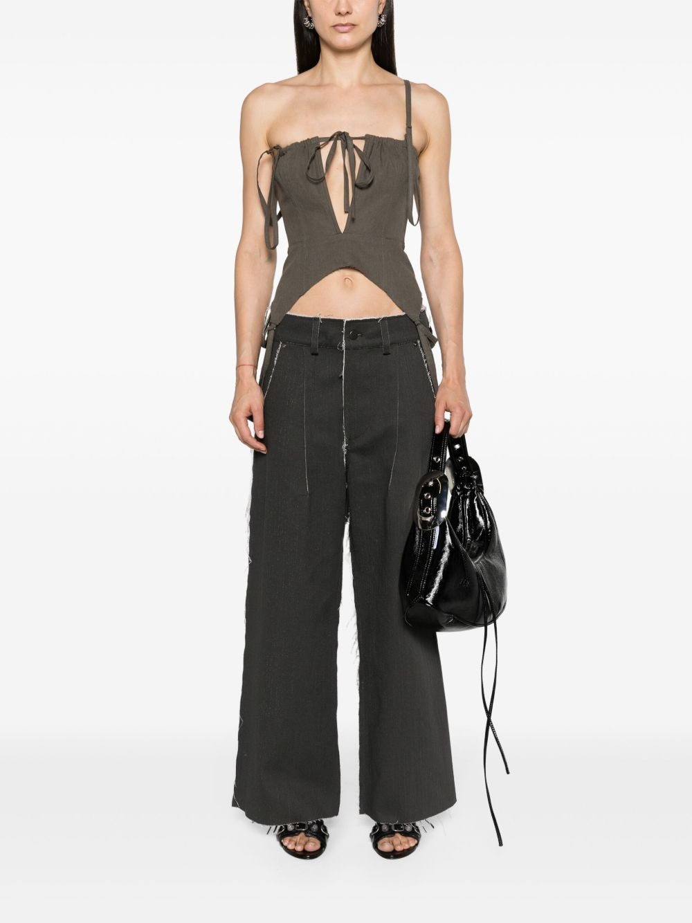 cut-out corset top - 2
