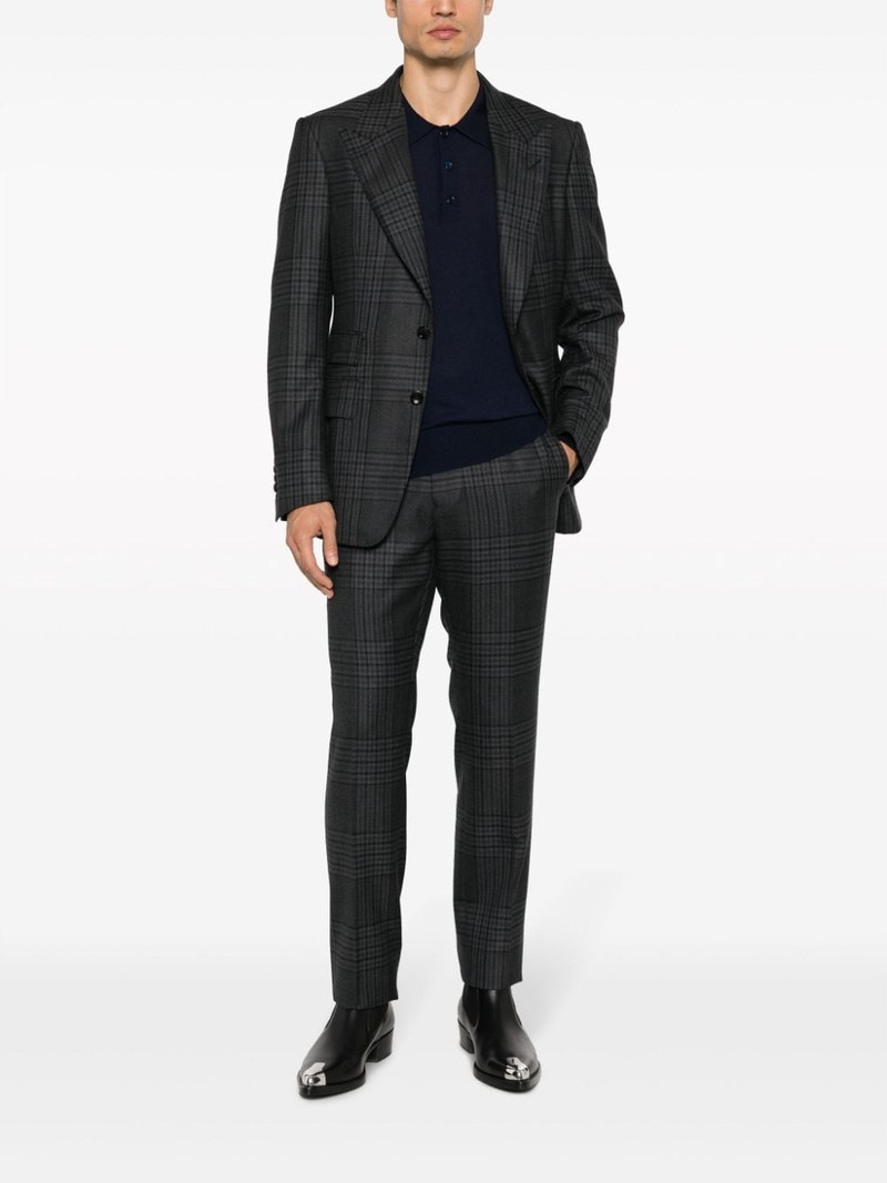 Brioni logo-plaque fine-knit polo shirt outlook