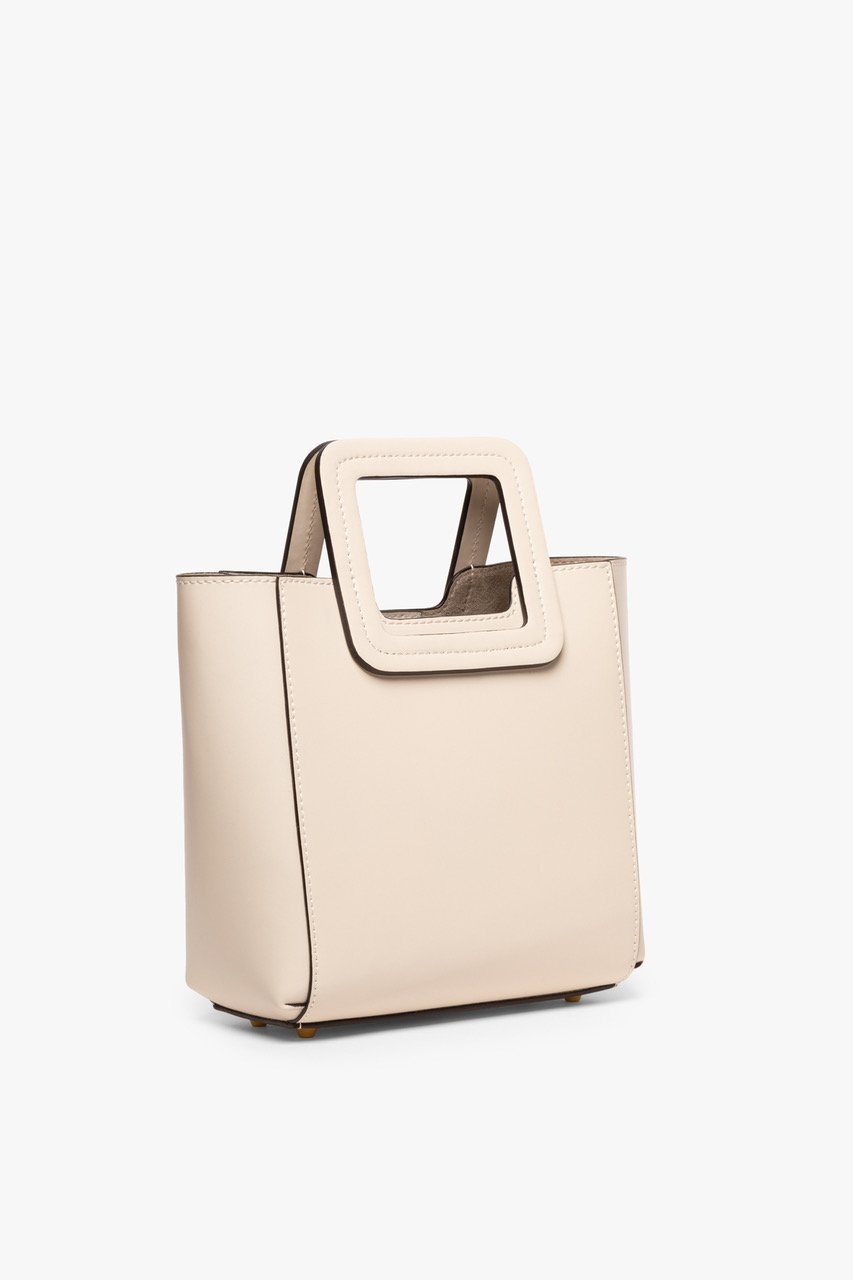 STAUD MINI SHIRLEY LEATHER BAG | CREAM - 6