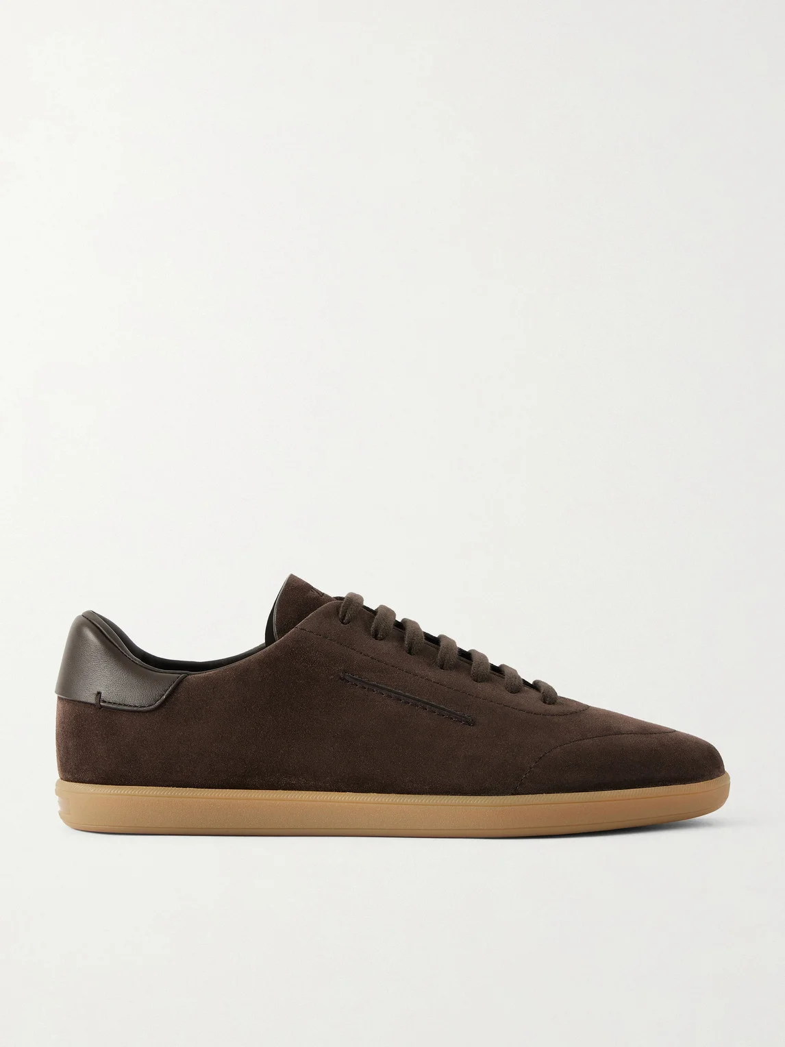 232 Leather-Trimmed Suede Sneakers - 1