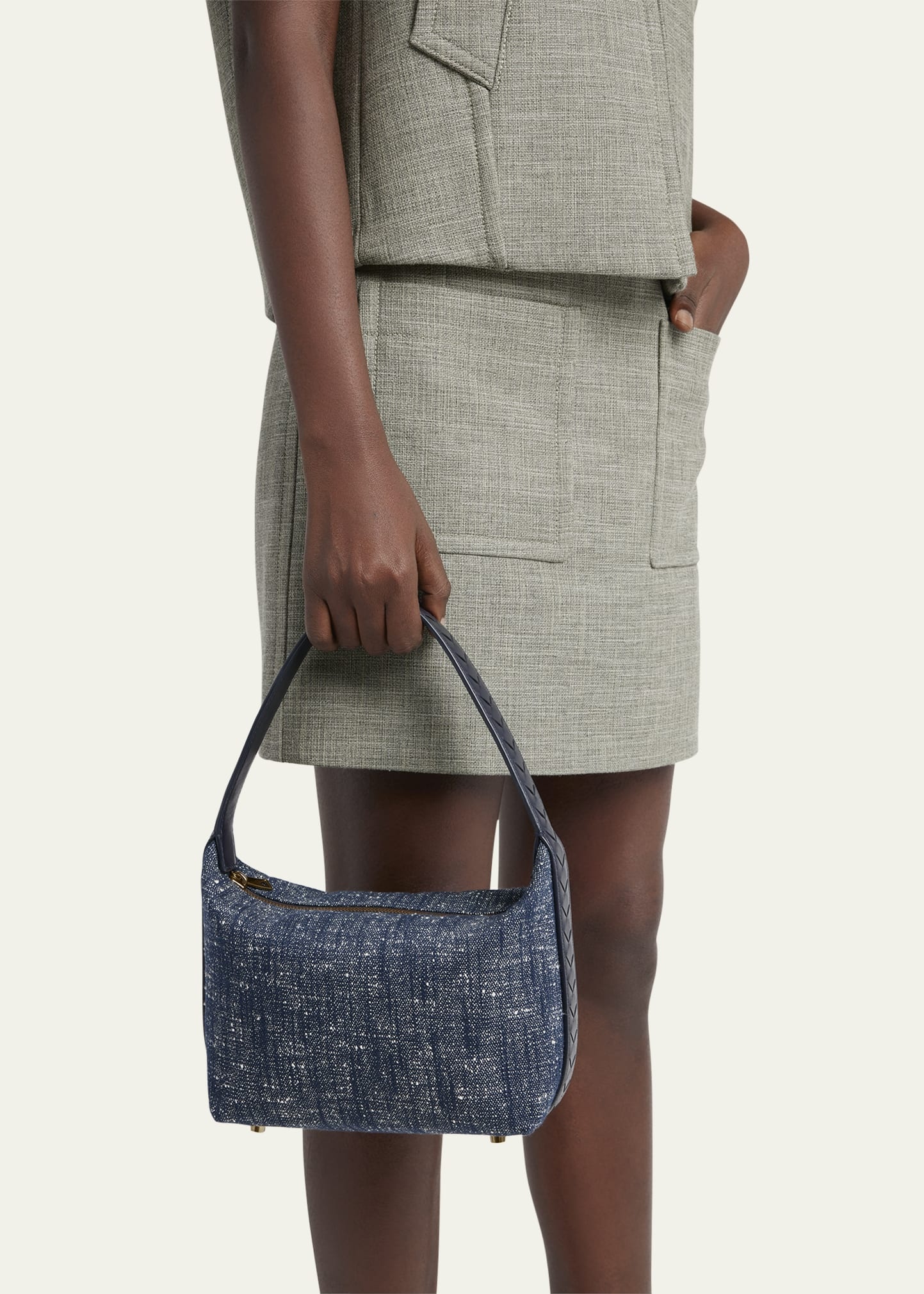 Mini Wallace Denim Boucle Shoulder Bag - 2