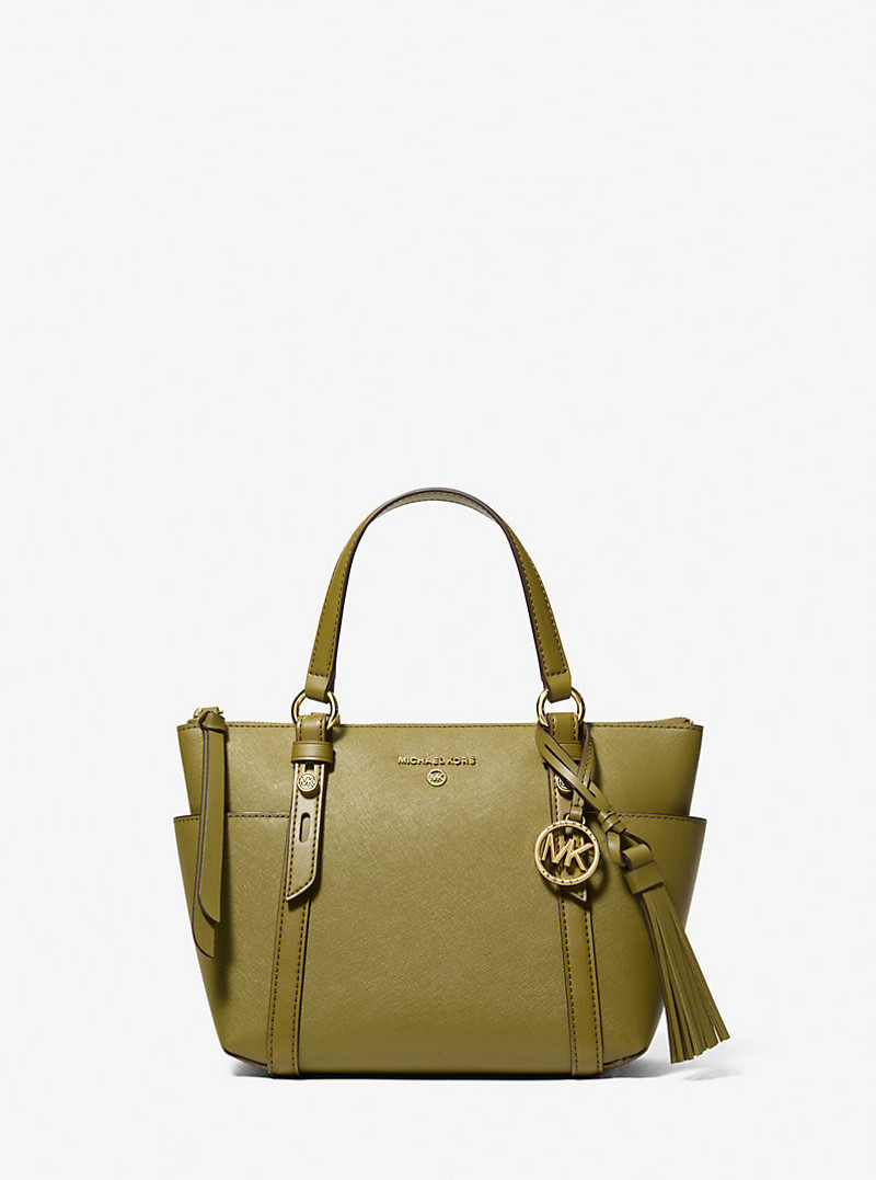Sullivan Small Saffiano Leather Top-Zip Tote Bag 1