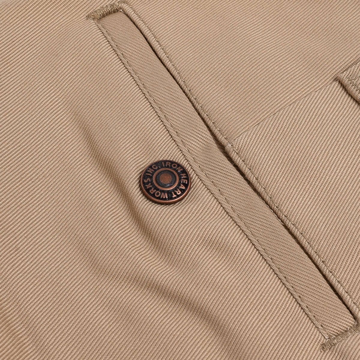 IH-717-KHA 9oz Mercerised Selvedge Cotton Chinos - Khaki - 9