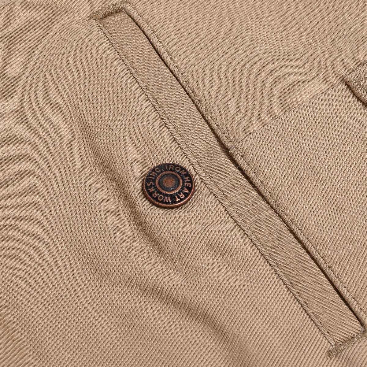 IH-717-KHA 9oz Mercerised Selvedge Cotton Chinos - Khaki - 9