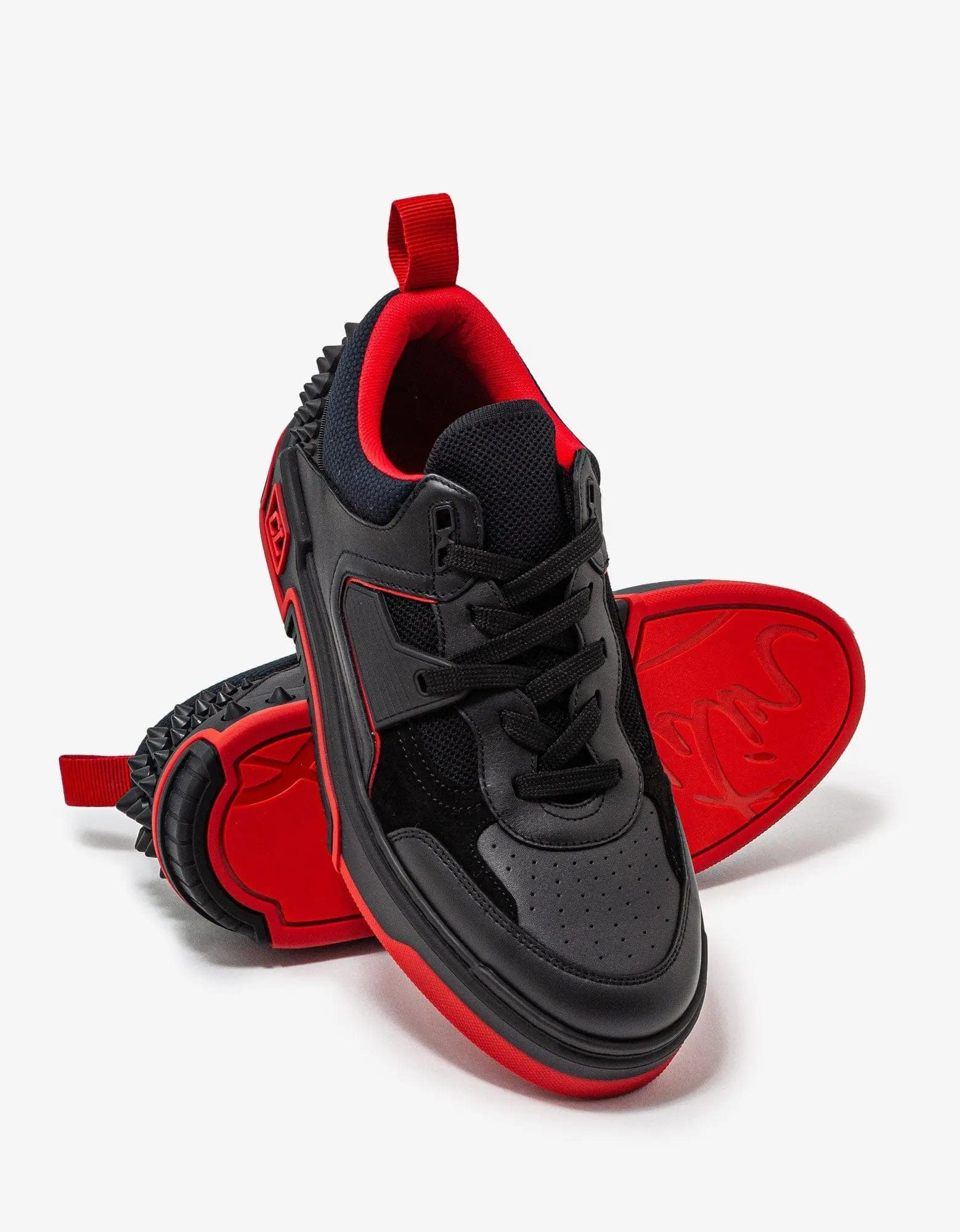 Christian Louboutin Astroloubi Black & Red Trainers - 4