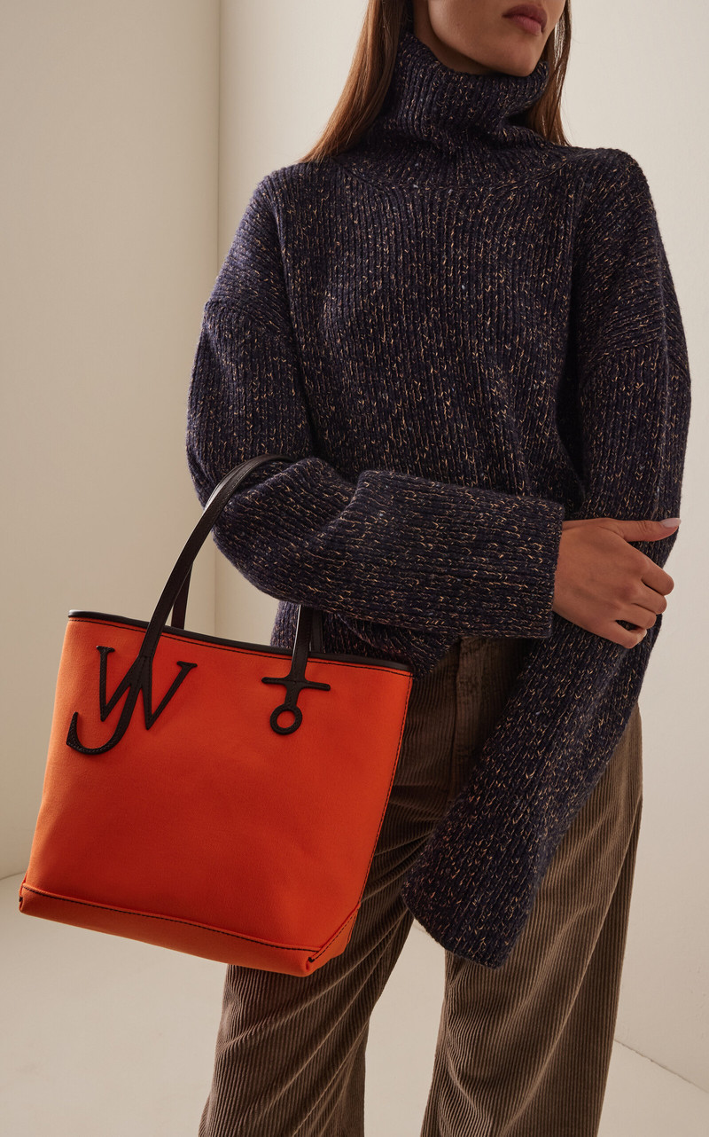 JW Anderson Small Anchor Canvas Tote Bag orange outlook