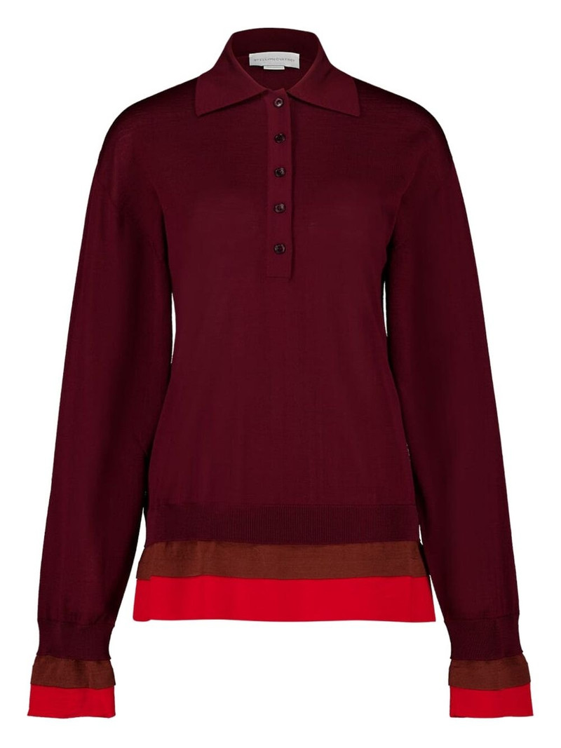 layered polo-neck top 1