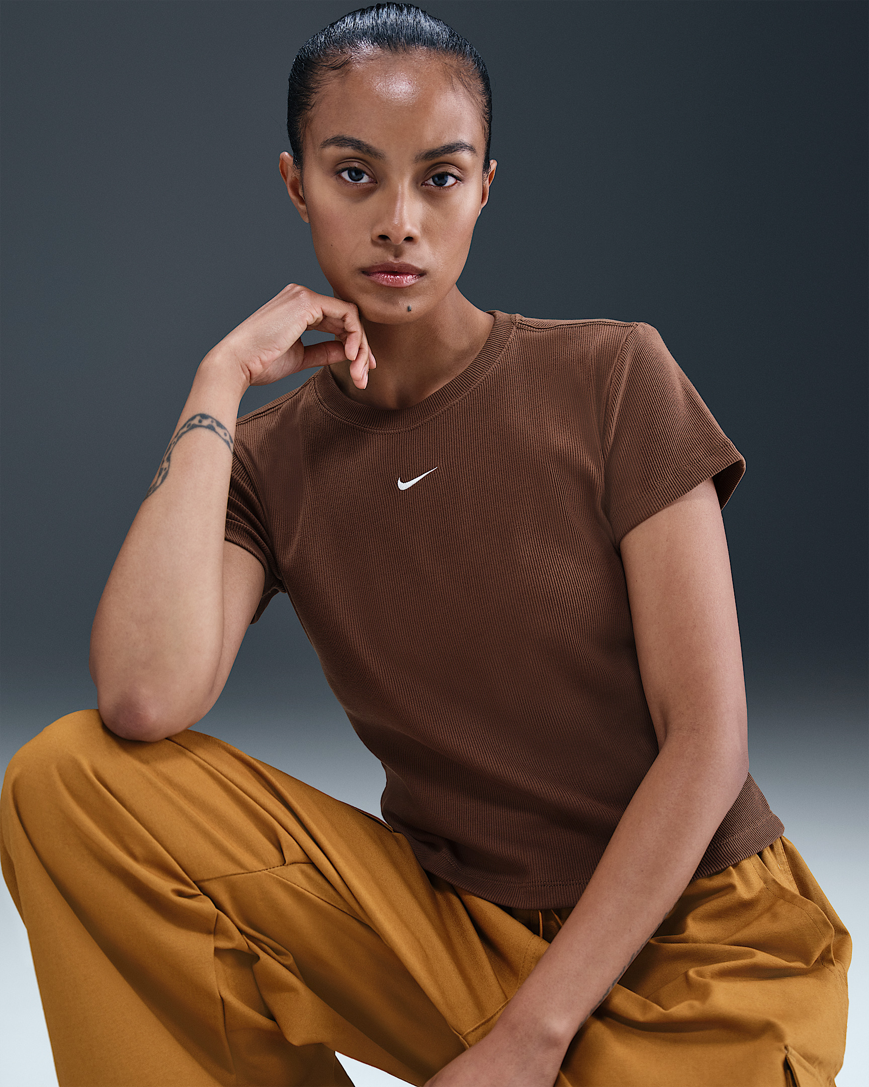 Nike Sportswear Women's Tight Ribbed Short-Sleeve T-Shirt - 3