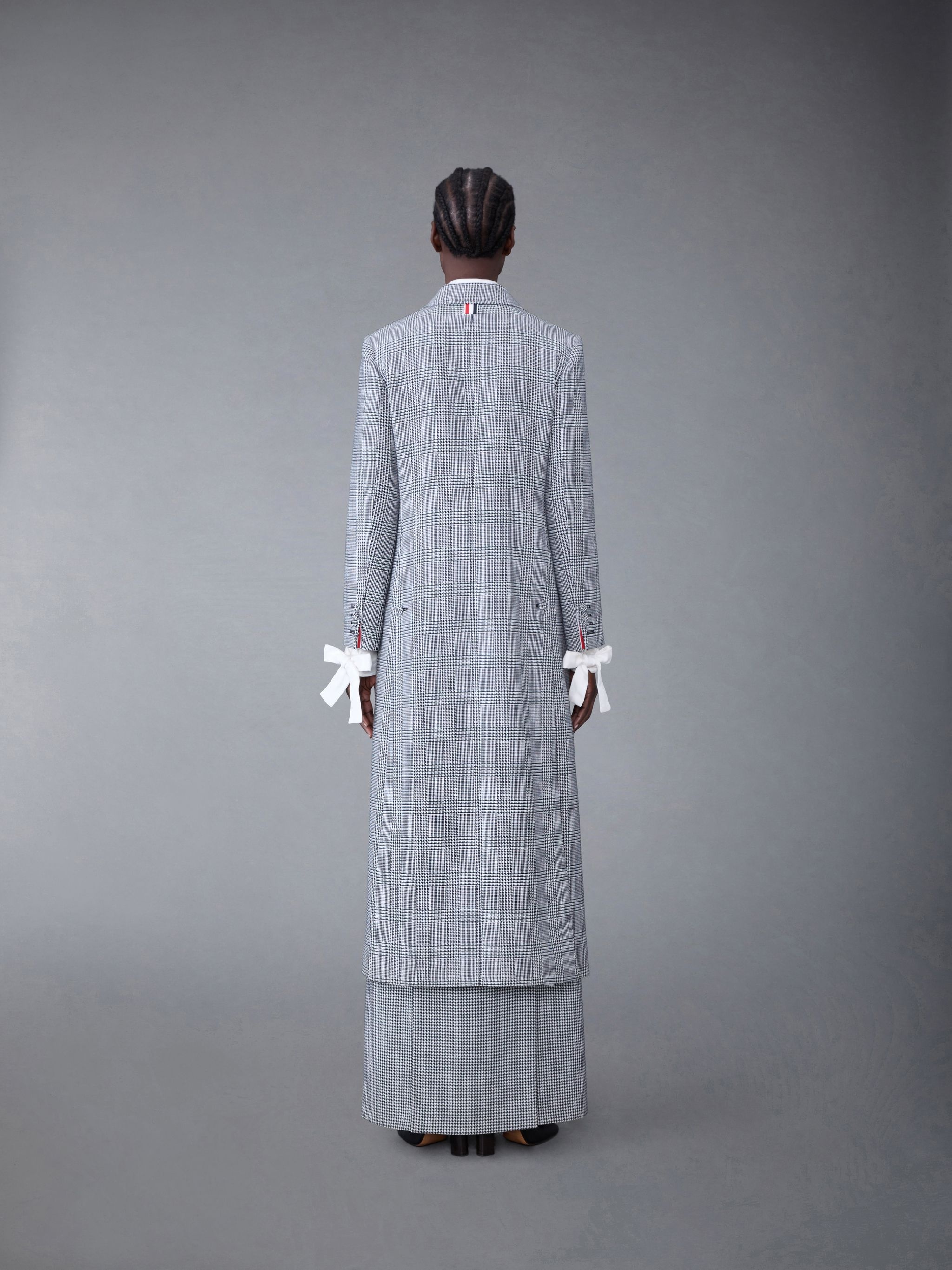 Prince of Wales Heavy Wool Suiting Wide Lapel Overcoat - 2