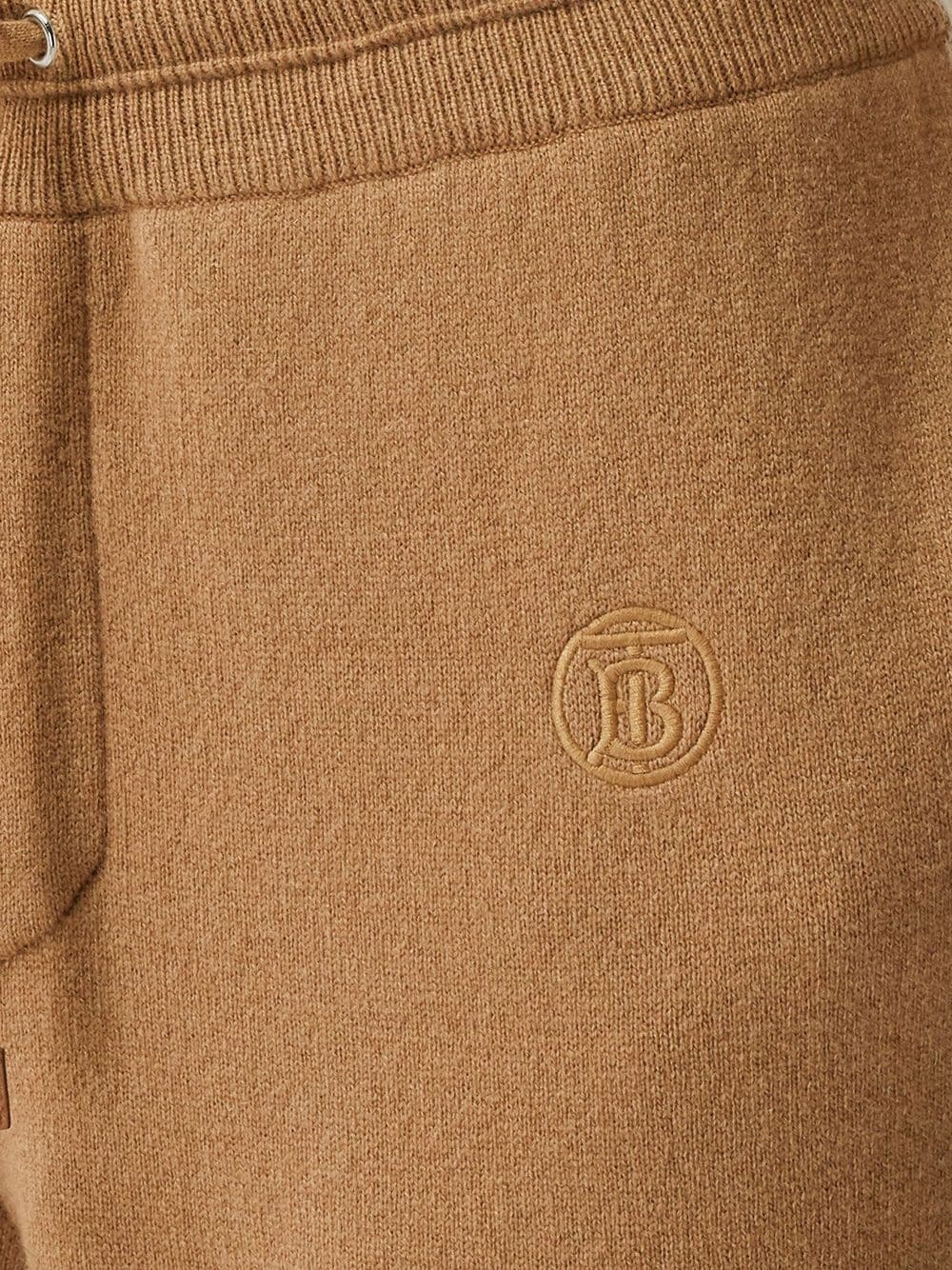 monogram cashmere track pants - 5