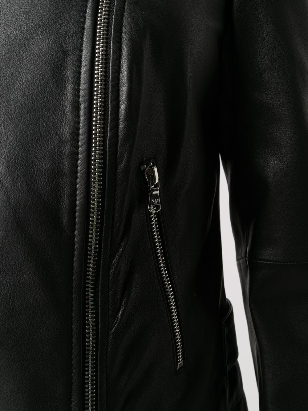 zipped biker jacket - 5