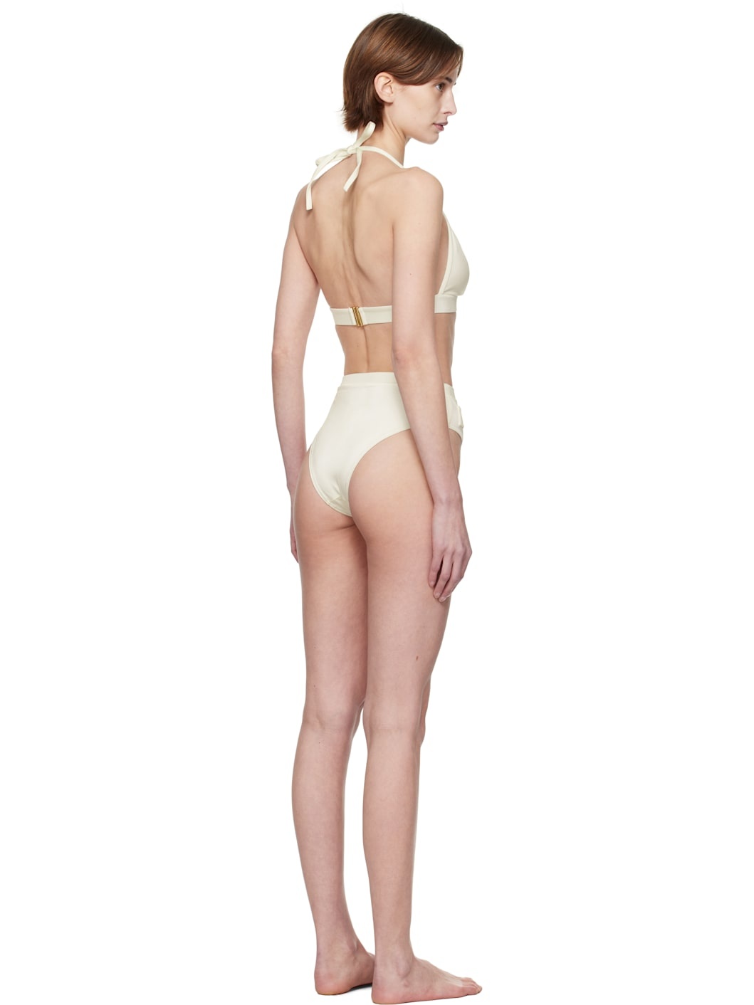 Off-White Button Triangle Bikini - 3
