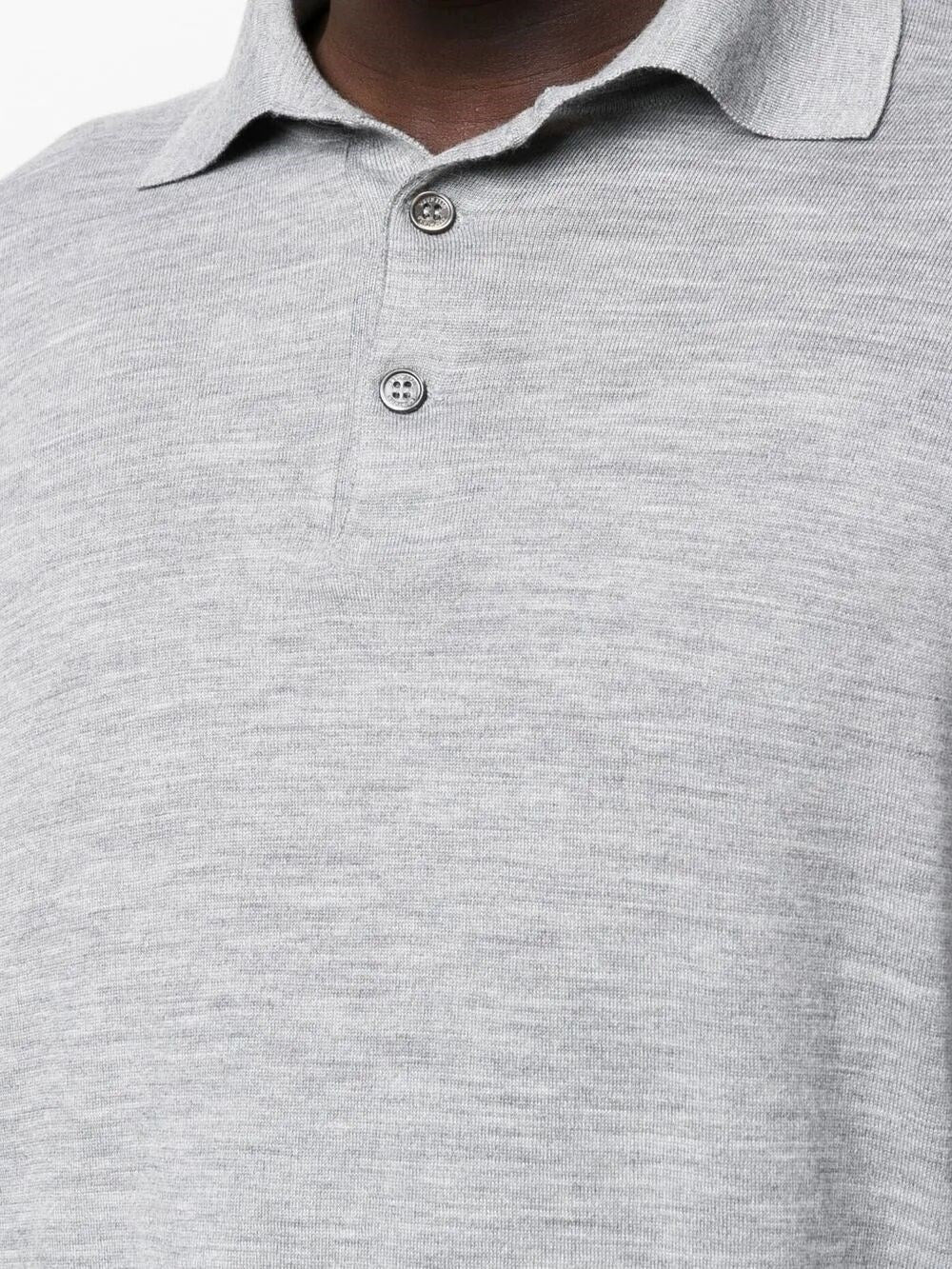 Brunello Cucinelli Men Polo-Style Lightweight Sweater - 5