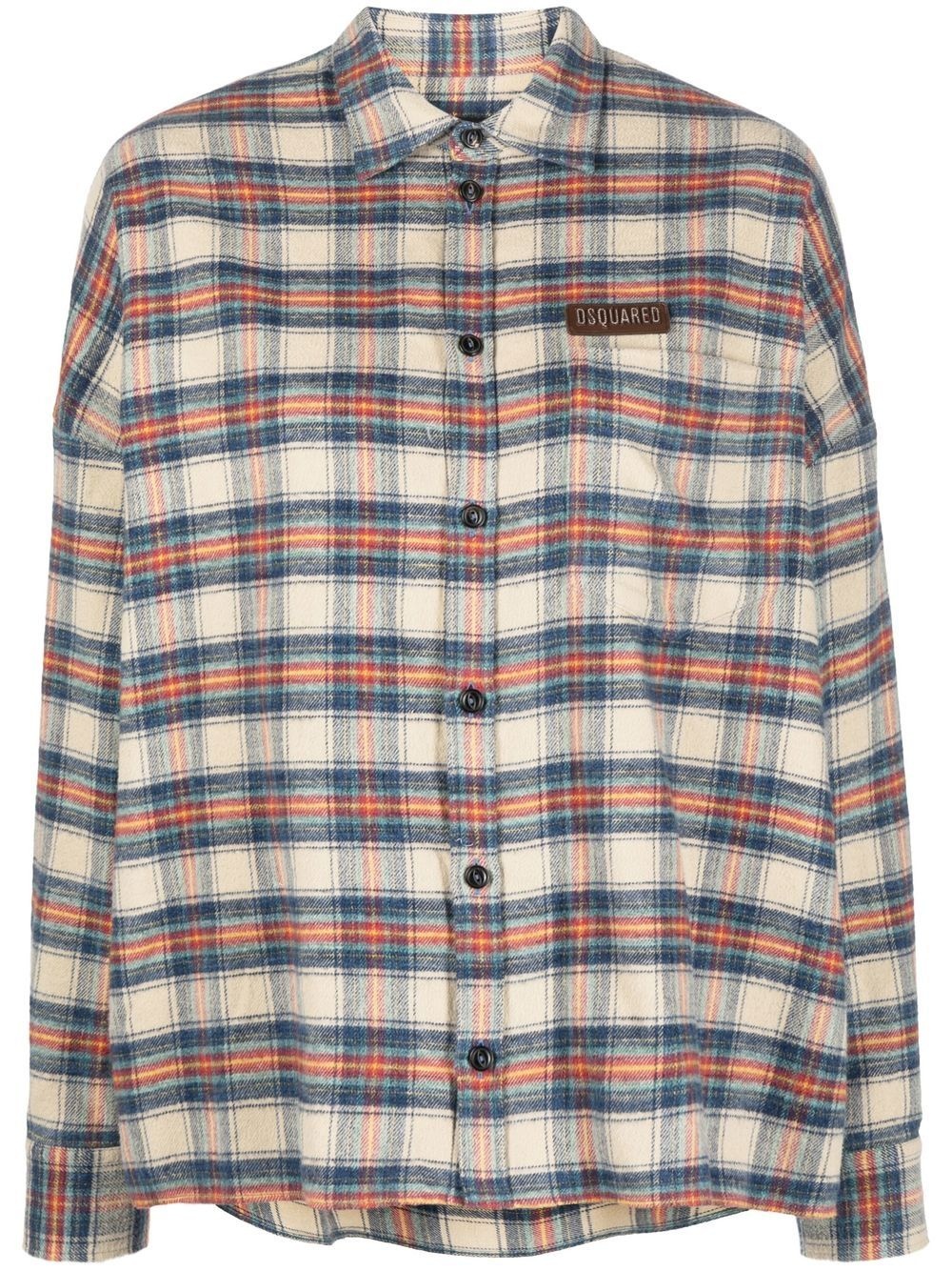 check-pattern shirt - 1