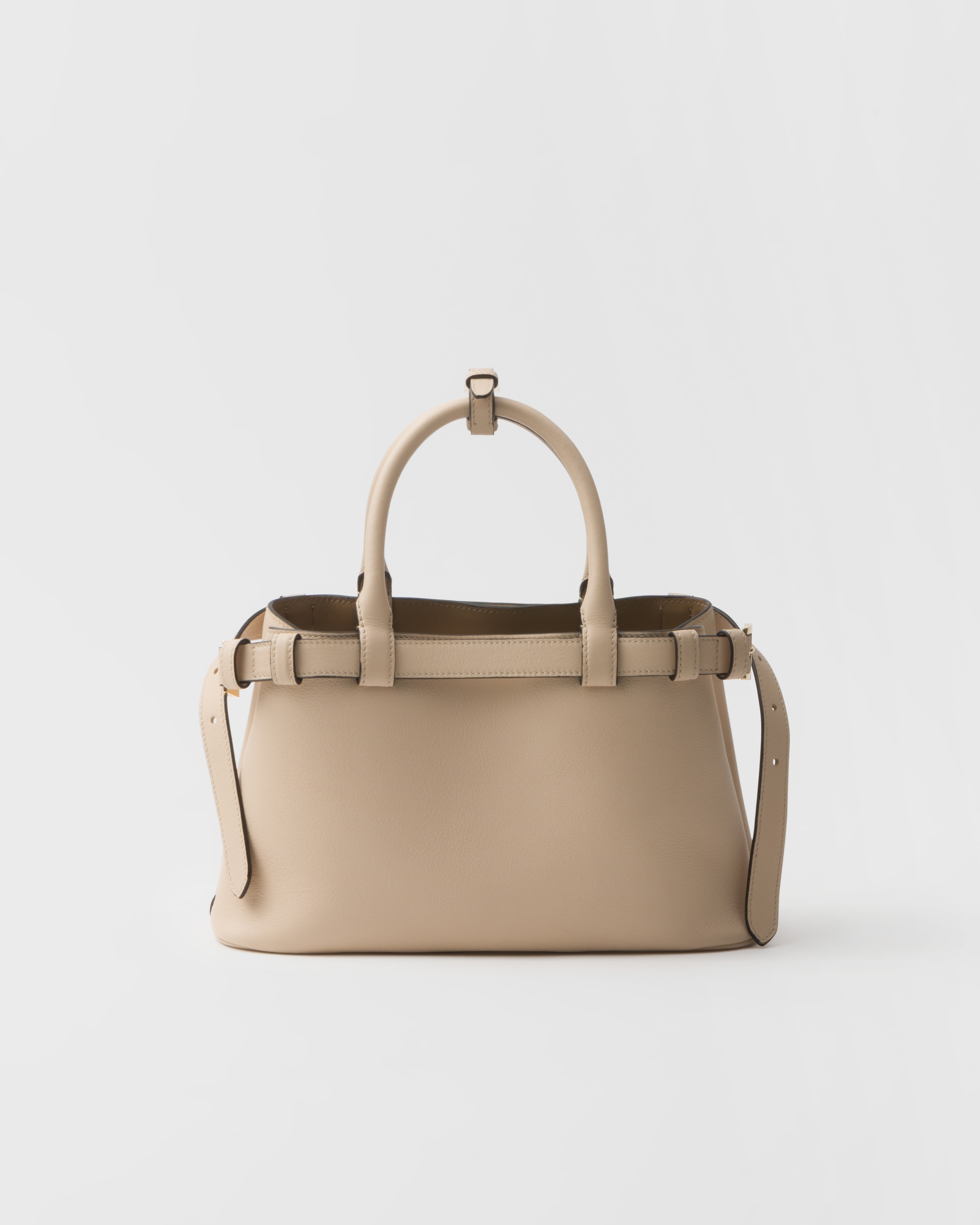 Prada Buckle small leather handbag with double belt - 3