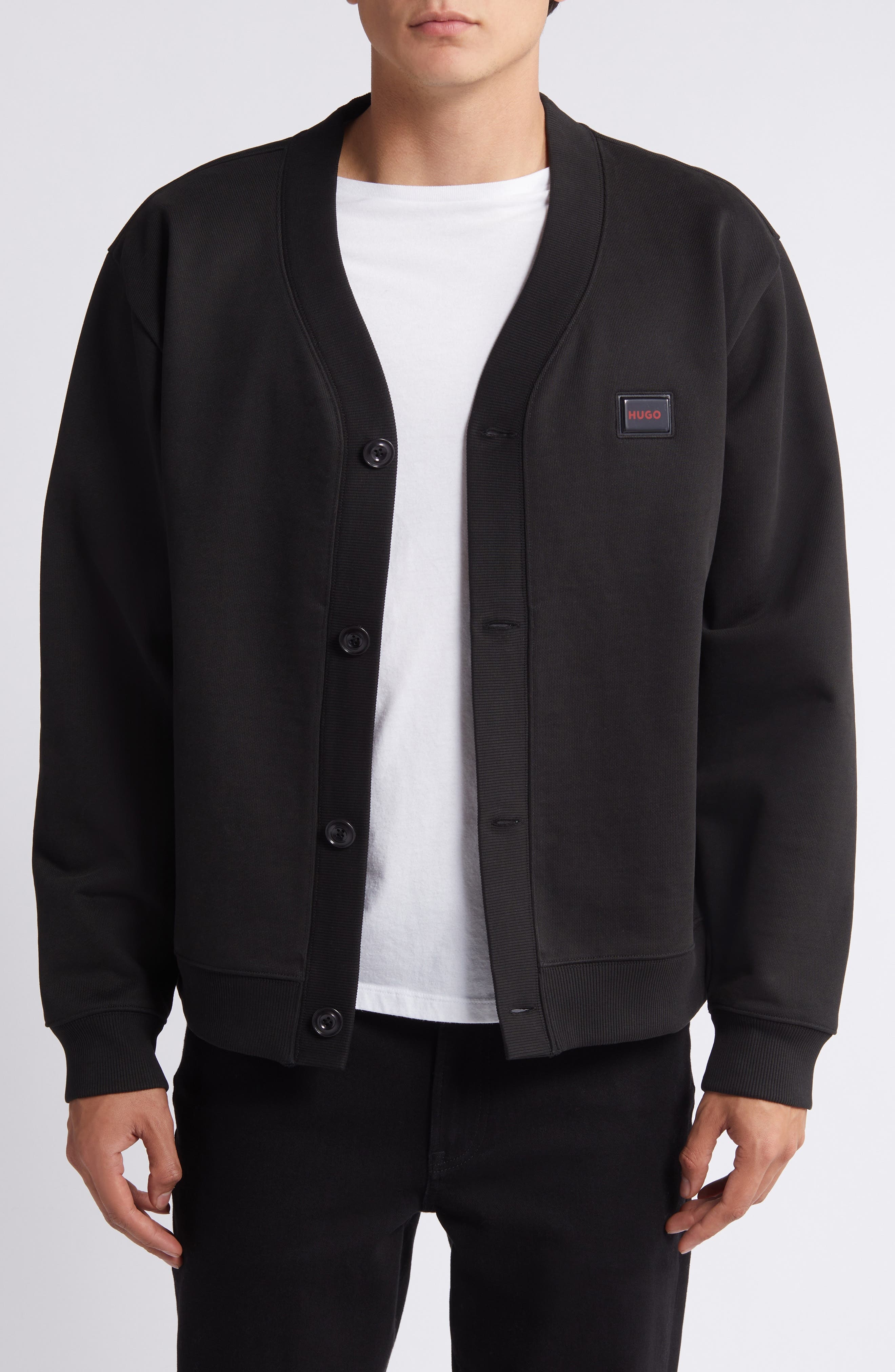 HUGO French Terry Jacket in Blk at Nordstrom - 1