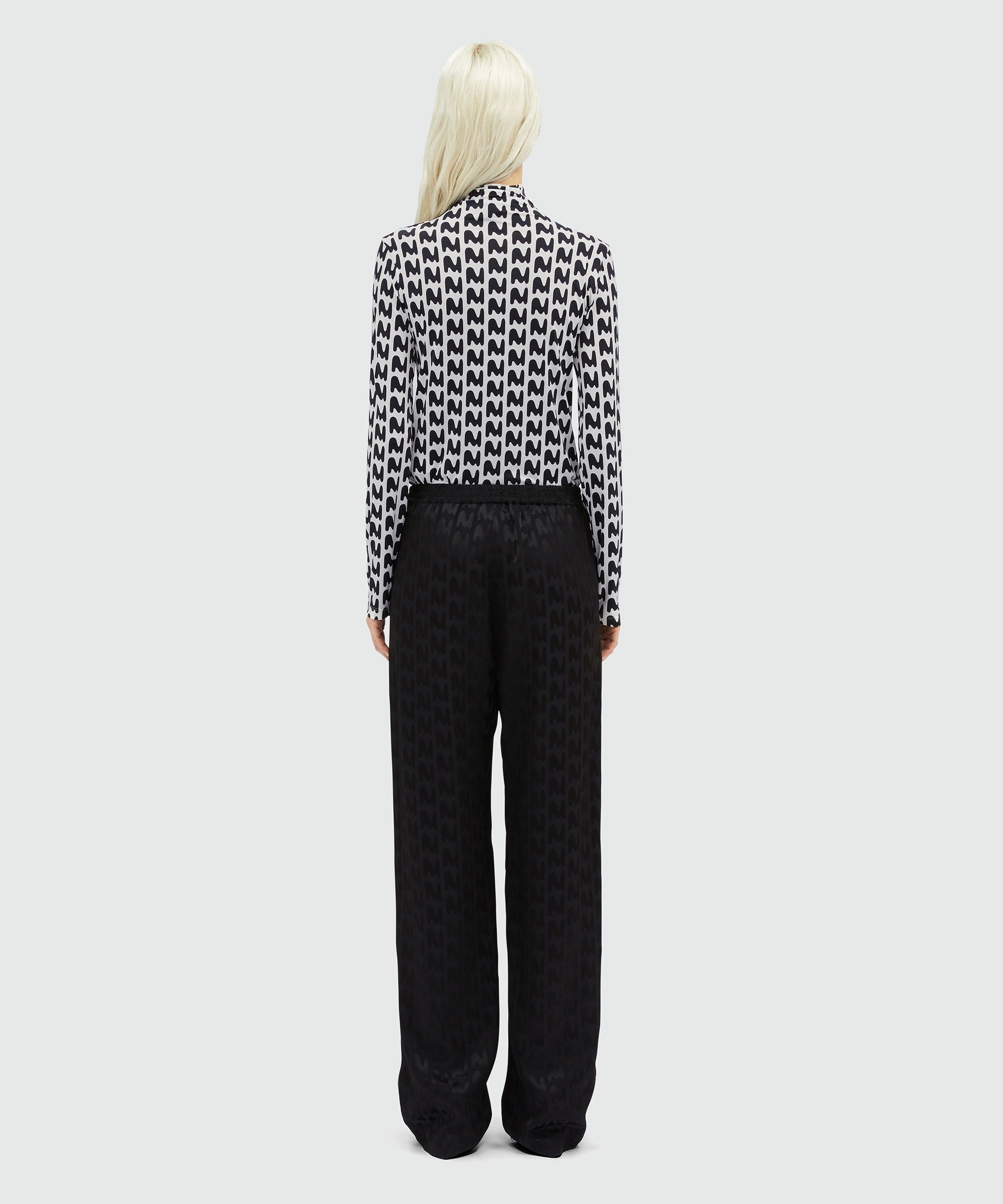 Straight pants with "TheMwave" motif - 3